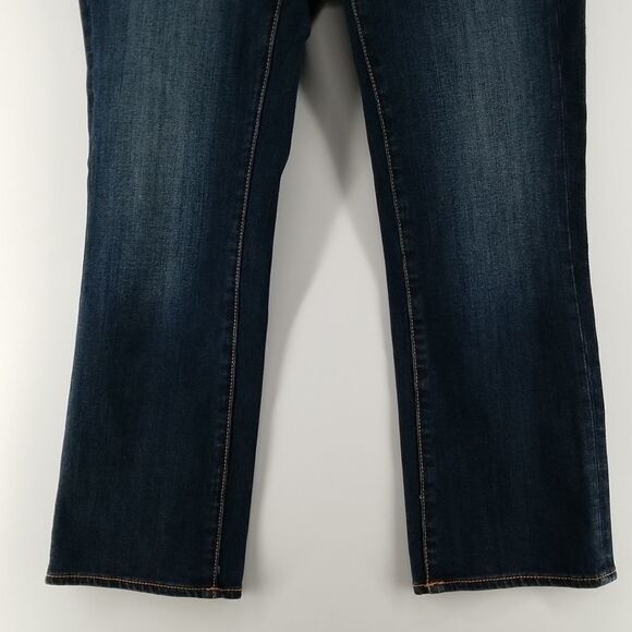 American Eagle Jeans Women's Size 4 Blue Washed Artist Crop Denim Super Stretch - Picture 3 of 10